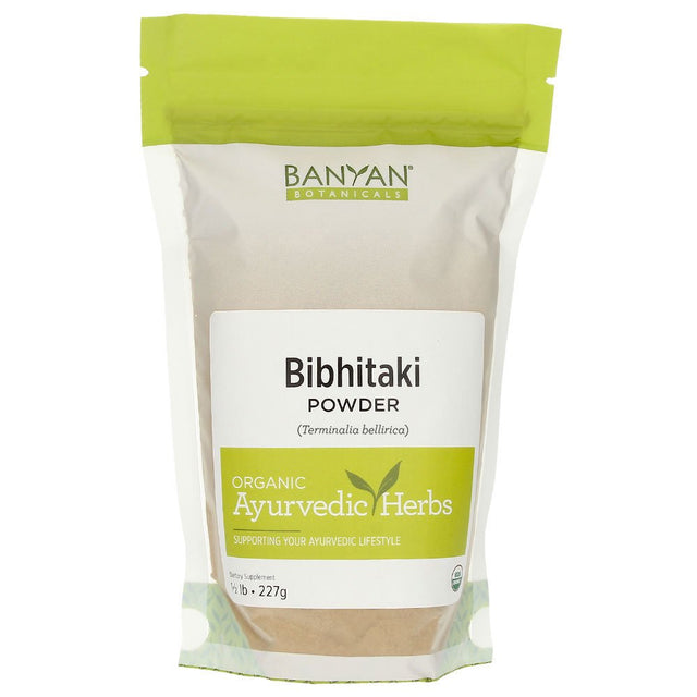 Banyan Botanicals Bibhitaki Powder (Terminalia Bellirica) – Organic Herbal Powder for Detoxification & Rejuvenation ­­– for Healthy Lungs, Kidneys & Liver* –1/2 Lb. – Organic Non GMO Vegan Fairly Trad