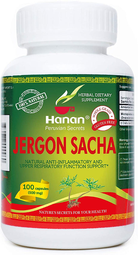 Hanan Jergon Sacha | 100 Capsules | Naturally Aids in Supporting Healthy Respiratory Functions and Immune Support