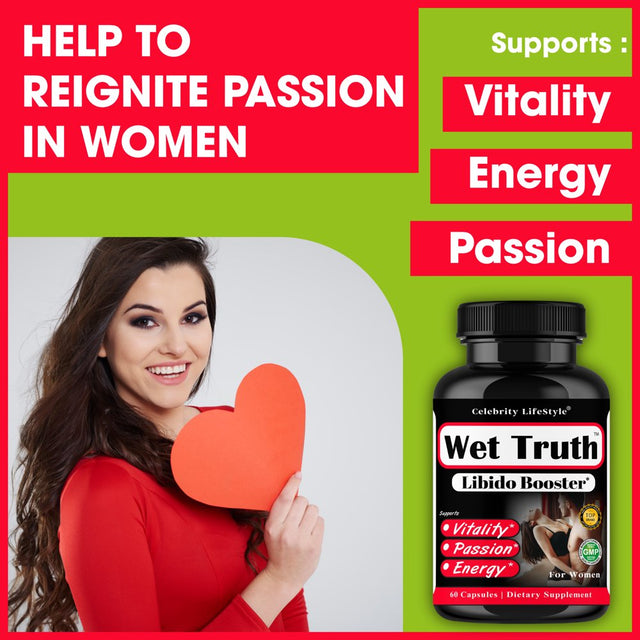 Female Libido Support Supplement - Women Vitamins Formula Supports Energy Supports Libido, Mood & Desire Boost 60 Veggie Capsules