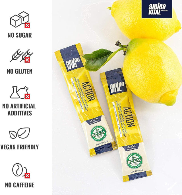 Amino Vital Action (Lemon) and Rapid Recovery Bundle- Vegan Bcaas Amino Acid Mix | Hydration and Endurance | Repair and Recovery