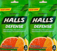 Halls Defense Vitamin C Assorted Citrus Cough Drops, 30-Count (2 Pack) (2 Pack)