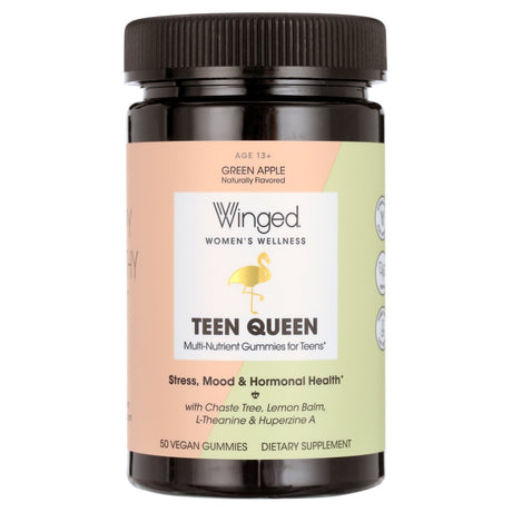 Winged Wellness Teen Queen Stress & Mood Support Gummies, Women'S Supplement, 25 Servings, 50Ct