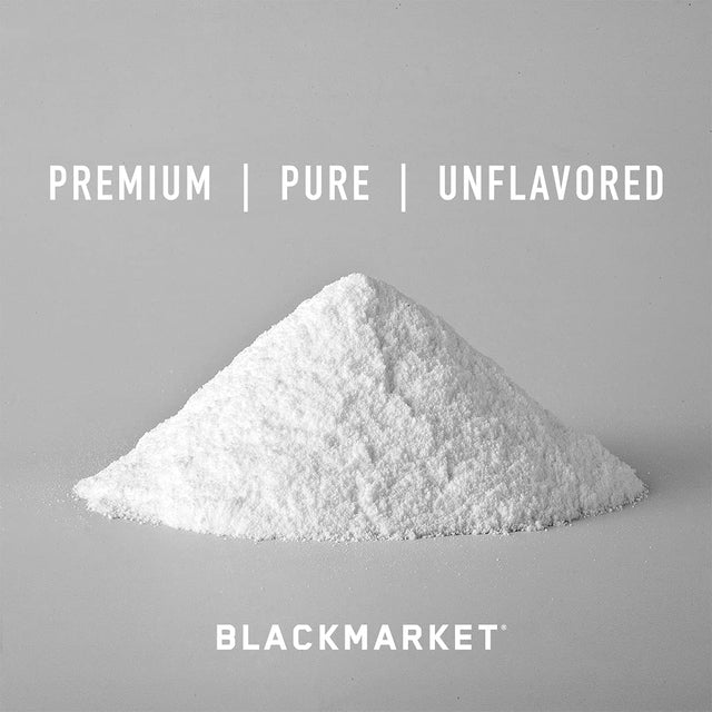 BLACKMARKET RAW Glutamine - Workout Powder Drink Mix for Men & Women, Improve Recovery & Reduce Muscle Soreness, Increase Memory, Focus, Concentration, 300 Grams