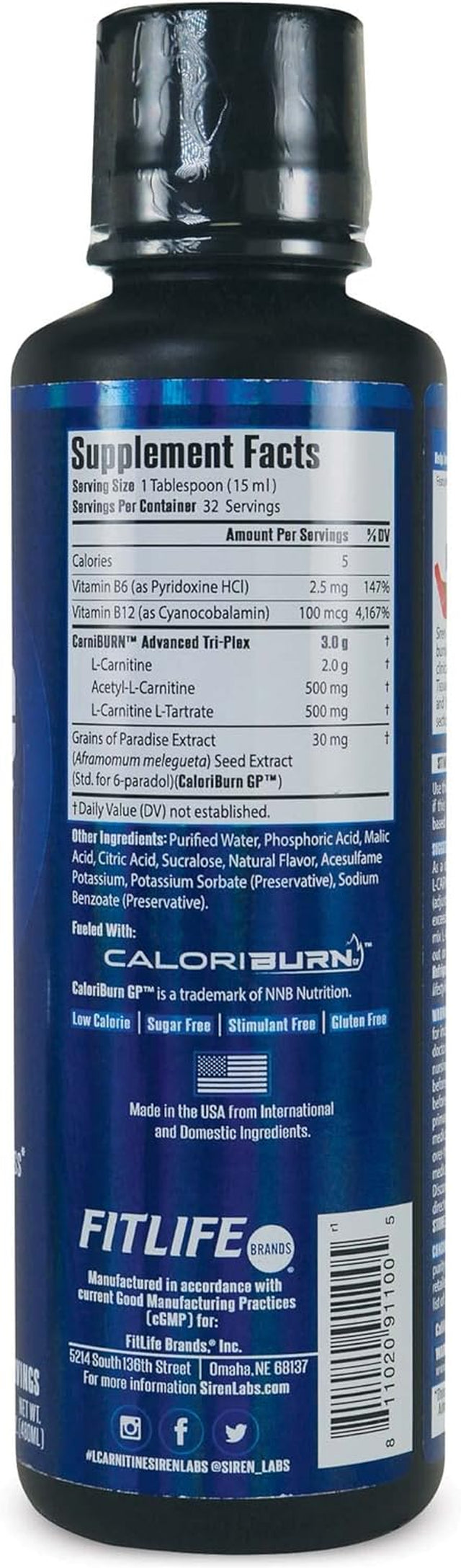 PMD Sports Bcaa'S Stim Free for Recovery and Performance Lemonade (30 Servings) & Siren Labs L-Carnitine Elite Burn Fat Loss Support Strawberry Blast 3000 Mg (32 Servings)