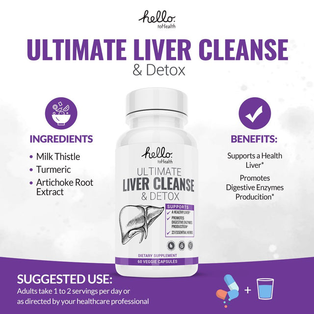 Complete Liver Support and Detox Cleanse Natural Liver Detox with Milk Thistle, Dandelion Extract, Artichoke, and Beet Root Â Liver Cleanse for Men and Women - 30-Day Cleanse (180 Capsules)