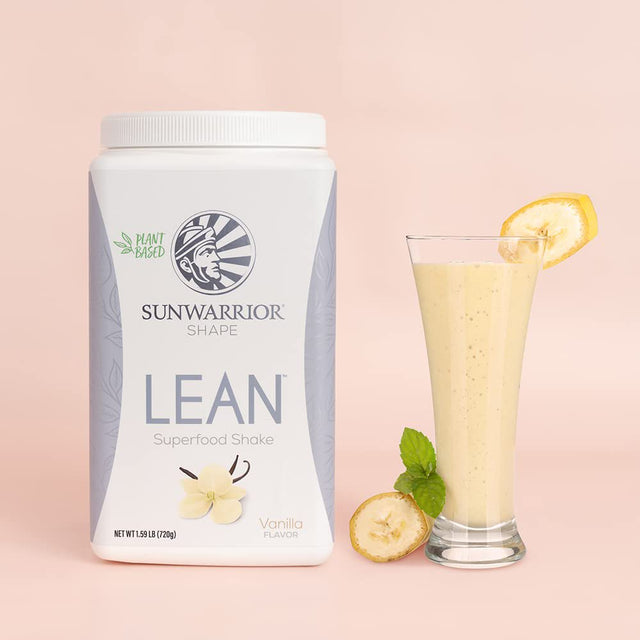 Sunwarrior Lean Vegan Vanilla Protein Powder | Plant-Based Superfood Shake, Vanilla, 720G