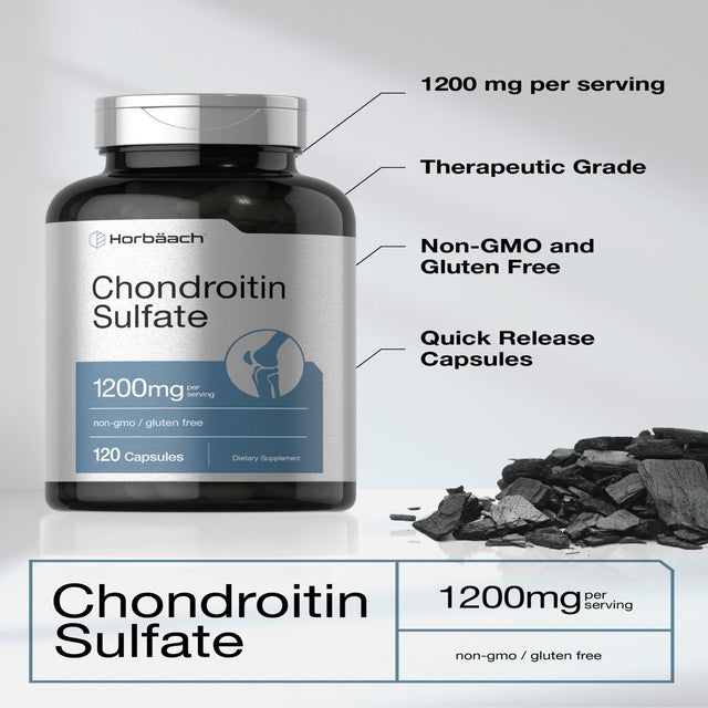 Chondroitin Sulfate 1200Mg | 120 Capsules | Non-Gmo & Gluten Free Supplement | by Horbaach