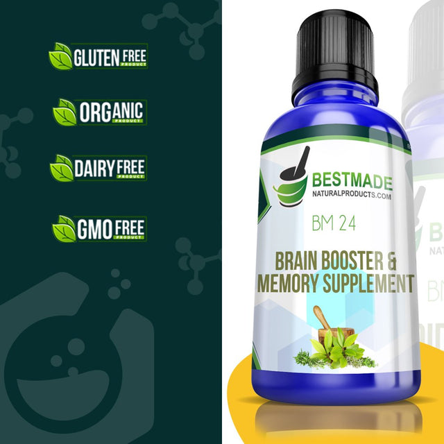 BM24 Liquid Formula Brain Booster and Natural Memory Supplement - Bestmade Natural Products