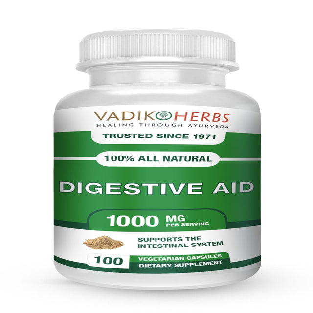 Certified Organic Vadik Herbs Digestive Aid Herbal Dietary Supplement | Supports to Intestinal System, Promotes Normal Bowel Function