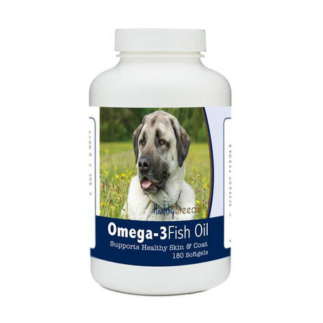 Healthy Breeds 840235185130 Anatolian Shepherd Dog Omega-3 Fish Oil Softgels, 180 Count