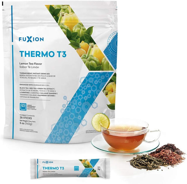 Fuxion Thermo T3,Delicious Lemon Tea Flavor(Thermo TT3, 28 Sachets)