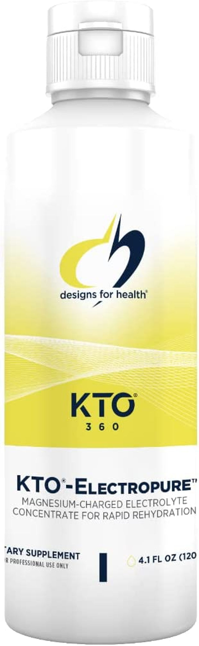 Designs for Health Kto-Electropure Electrolyte Liquid - Keto Electrolytes Supplement - Hydration Drink Mix with Magnesium, Potassium and Sodium - Non-Gmo + Sugar Free (40 Servings / 4.1Oz)