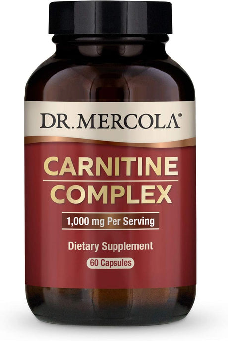 Dr. Mercola Carnitine Complex, 30 Servings (60 Capsules), Dietary Supplement, 1000 Mg per Serving, Supports Immune Health, Non-Gmo