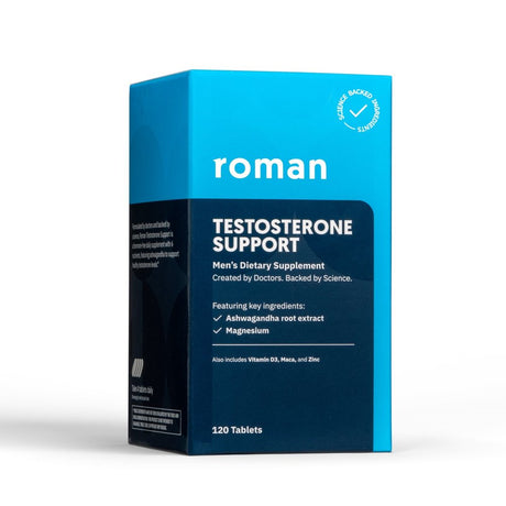 Roman Testosterone Support Supplement for Men with Vitamin D3, 120 Tablets *EN