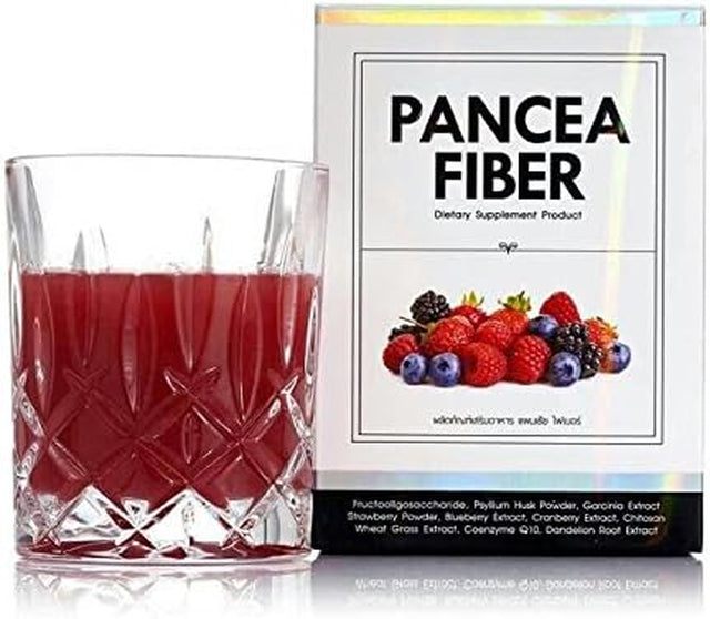 Pancea Fiber Supplement, Weight Control, High Fiber Detoxification Drink, 100% Natural Extract with Mix Berries Flavor (7 Sachets per Box)