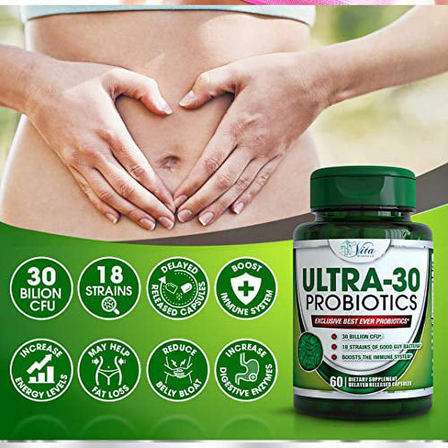 Probiotics 30 Billion CFU 18 Strains Best Probiotics for Women and Men