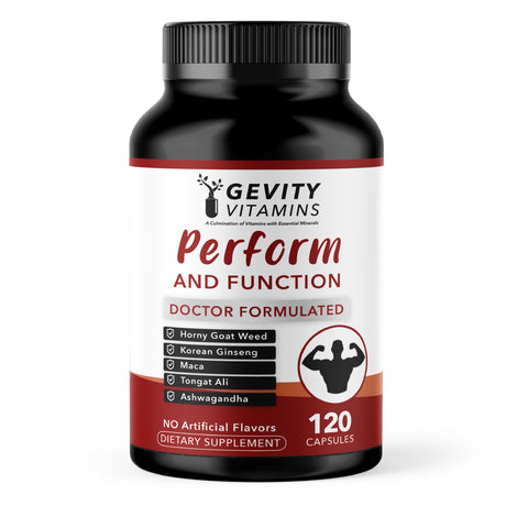 Gevity Vitamins Horny Goat Weed Supplement, Booster for Men and Women, Maca with Ginseng and Zinc, 120 Capsules