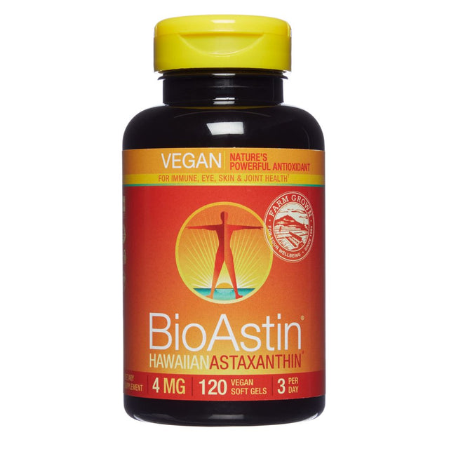 Nutrex Hawaii, Bioastin Vegan Hawaiian Astaxanthin 4 Mg, Boosts Immunity and Supports Eye, Skin and Joint Health, 120 Gel Caps