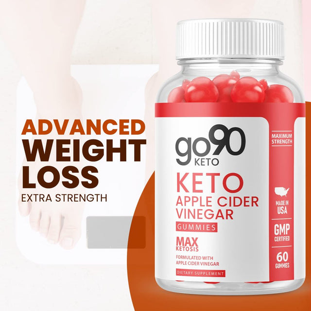 (1 Pack) Go90 Keto ACV Gummies - Supplement for Weight Loss - Energy & Focus Boosting Dietary Supplements for Weight Management & Metabolism - Fat Burn - 60 Gummies