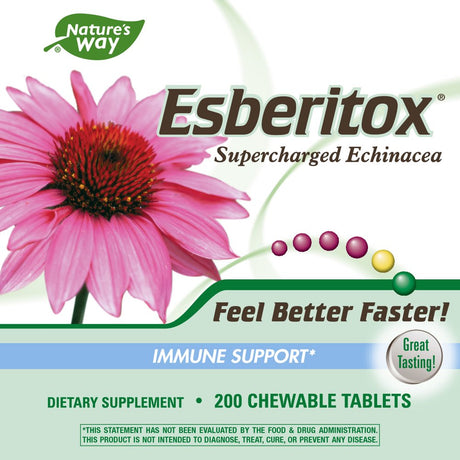 Nature'S Way Esberitox, Supercharged Echinacea, Immune Support, 200 Chewables