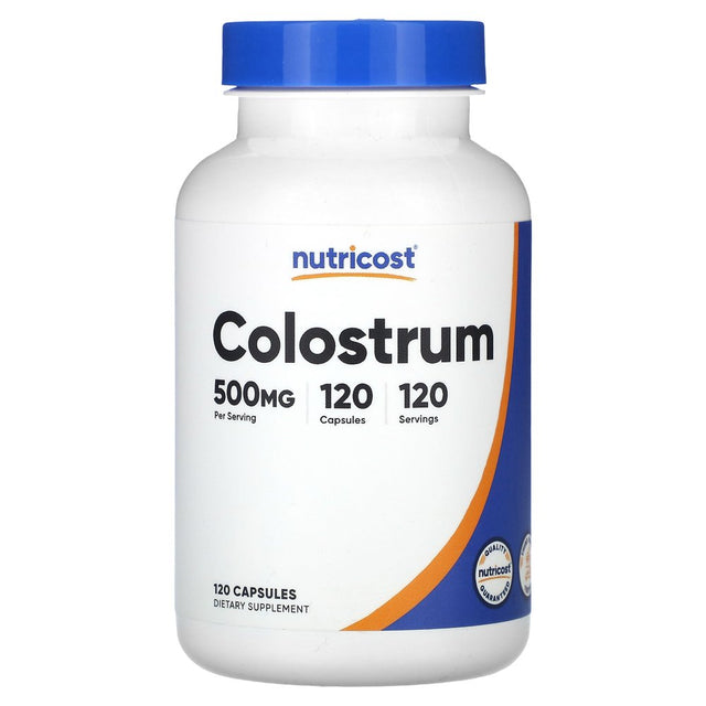 Nutricost Colostrum 500Mg, 120 Capsules - Gluten Free & Non-Gmo Supplement