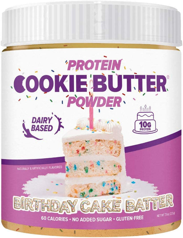 Whey Protein Cookie Butter Powder - Birthday Cake Batter | Keto-Friendly, Low Carb, No Added Sugars, Gluten-Free | Easy to Mix, Bake and Spread | 7.9Oz