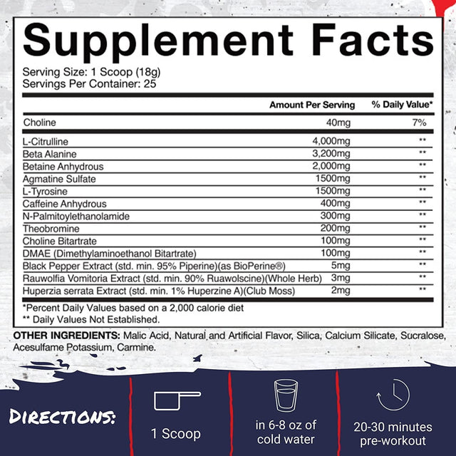 Gaspari Nutrition Superpump Aggression Pre-Workout: Energy, Focus, Endurance and Recovery, with Creatine and Caffeine (25 Servings, Fruit Punch Fury)