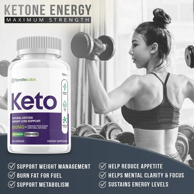 (2 Pack) Trim Life Keto Advanced Weight Loss Supplement Ketosis Pills (120 Capsules)