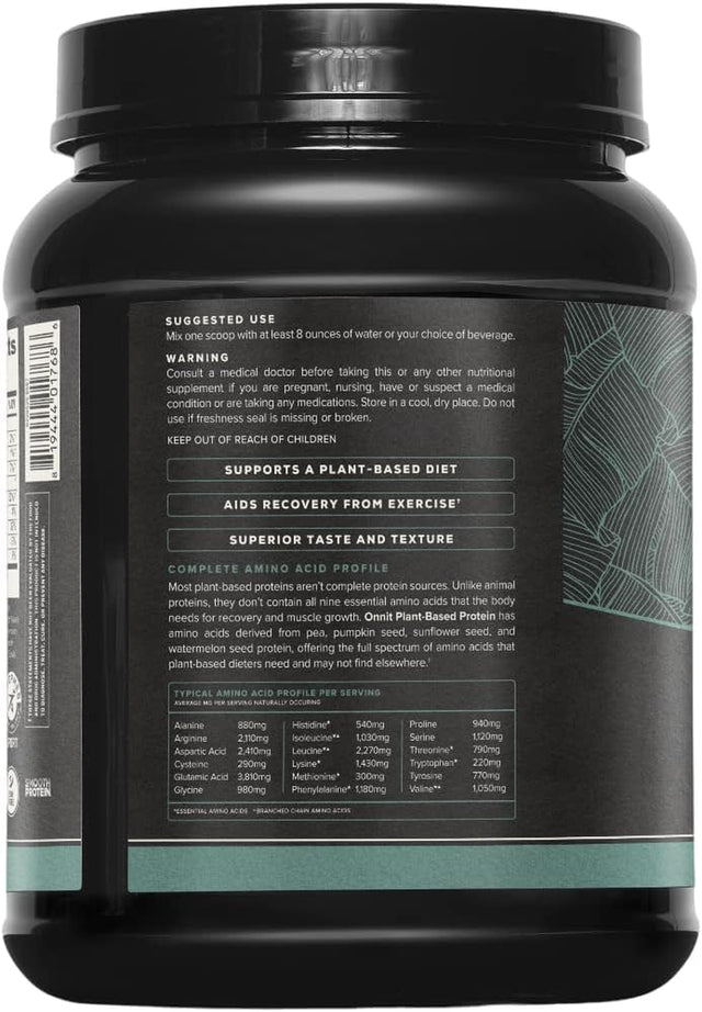 ONNIT Plant-Based Protein - Chocolate (20 Servings Tub)