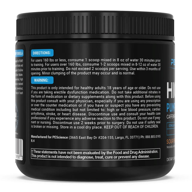 Pescience High Volume, Nitric Oxide Booster, Raspberry Lemonade, 18 Servings