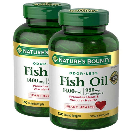 Nature'S Bounty Fish Oil 1400 Mg., 130 Softgels (2 PACK)