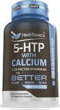 5 HTP 200 MG Supplement with Calcium + B6 Cofactor | Promotes a Feeling of Well Being | Supports Healthy Cortisol Levels | 60 Vegetarian Capsules | Health for Women and Men