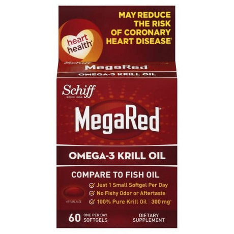 Schiff Megared Omega-3 - Krill Oil 350 Mg Fatty Acids, EPA & DHA - 60.0 Ea (Pack of 4)