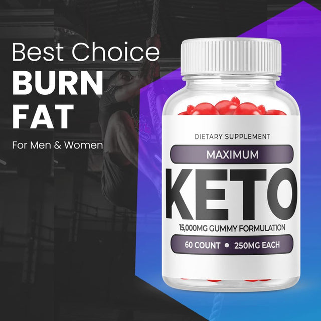 (3 Pack) Maximum Keto Gummies - Supplement for Weight Loss - Energy & Focus Boosting Dietary Supplements for Weight Management & Metabolism - Fat Burn - 180 Gummies