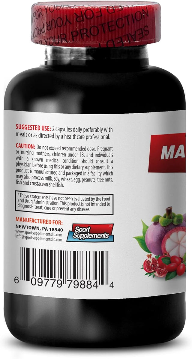 Mangosteen Capsules - Mangosteen Extract Complex 1440MG - Natural ANTIOXIDANT - Mangosteen Supplements - Antioxidants Supplement Organic - Mangosteen Extract - Mangosteen Extract Capsules - 1B 60Caps