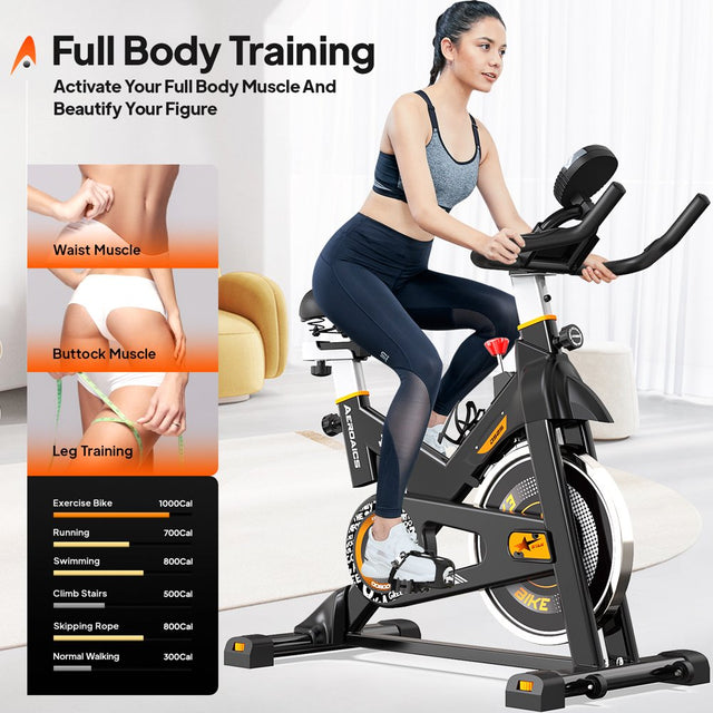 Pooboo Indoor Stationary Exercise Bikes Cycling Bike Magnetichome Cardio Workout Bicycle Machine 360Lb