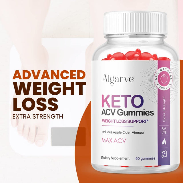 (3 Pack) Algarve Keto ACV Gummies - Supplement for Weight Loss - Energy & Focus Boosting Dietary Supplements for Weight Management & Metabolism - Fat Burn - 180 Gummies