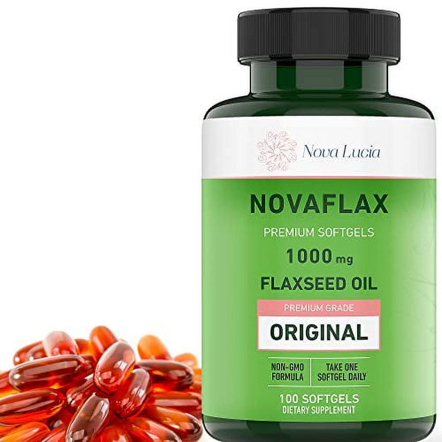 Natural Organic Flaxseed Oil 1,000 Mg, Essential Omega 3 6 9 Natural ALA Heart & Brain Health, Immune System Booster Healthy Hair Skin and Nails Gluten Free, Non-Gmo, Hexane Free 100 Liquid Softgels