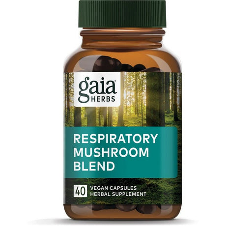 Gaia Herbs Respiratory Mushroom Blend 40 Vegan Caps