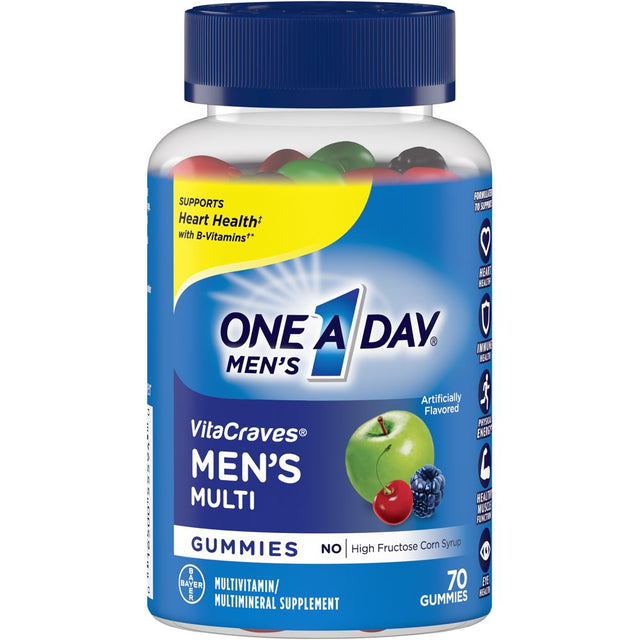 One a Day Men'S Vitacraves Gummies, Multivitamins for Men, 70 Count