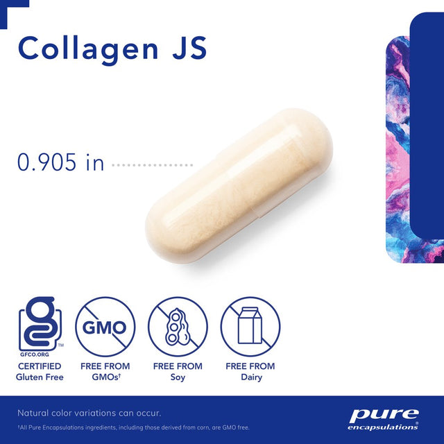 Pure Encapsulations Collagen JS | Supplement for Skin Care, Joint Health, anti Aging, Connective Tissue, Tendons, and Ligaments* | 60 Capsules