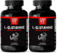 Immune Force - Pure L-GLUTAMINE - Workout Recovery - Immune Support - Strength Boost - Glutamine Ultimate Nutrition - 2 Bottles (200 Tablets)