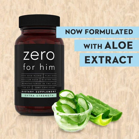 Zero for Him Extra Strength Vegan High Fiber Supplements, 150 Pills