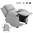 Deluxe Padded Kids Sofa Armchair Recliner Headrest Children W/ Storage Arms Gray