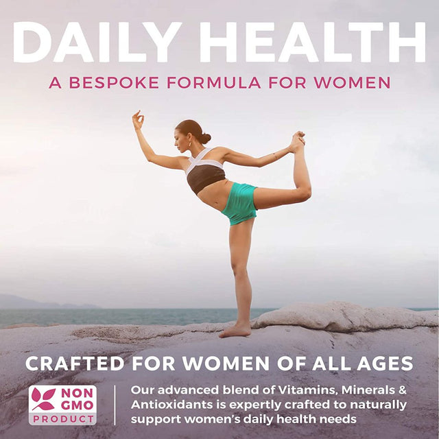 Healths Harmony Women'S Multivitamin + (NON-GMO) Daily Vitamins & Minerals plus Energy Boost, Hair, Eye Health & Antioxidants: with Biotin, Zinc, Lutein - Multi Tablet for Women - 60 Capsules