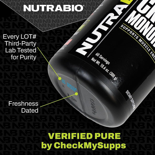 Nutrabio BCAA 5000 Powder - Vegan Fermented Bcaas - Supports Lean Muscle Growth, Recovery, Endurance - Zero Fat, Sugar, and Carbs - 60 Servings - Grape Berry Crush