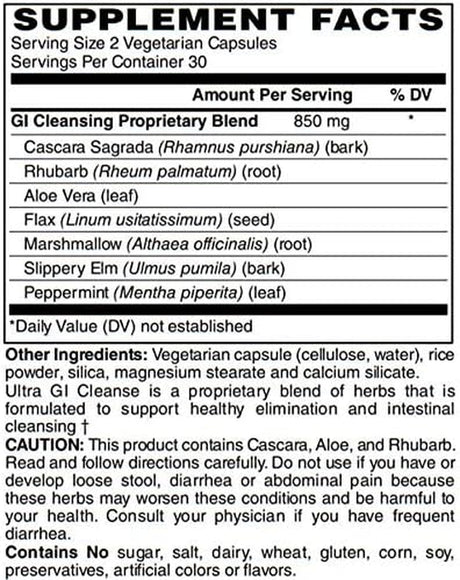 Bariatricpal Ultra GI Cleanse Vegetarian Capsules (60 Count)