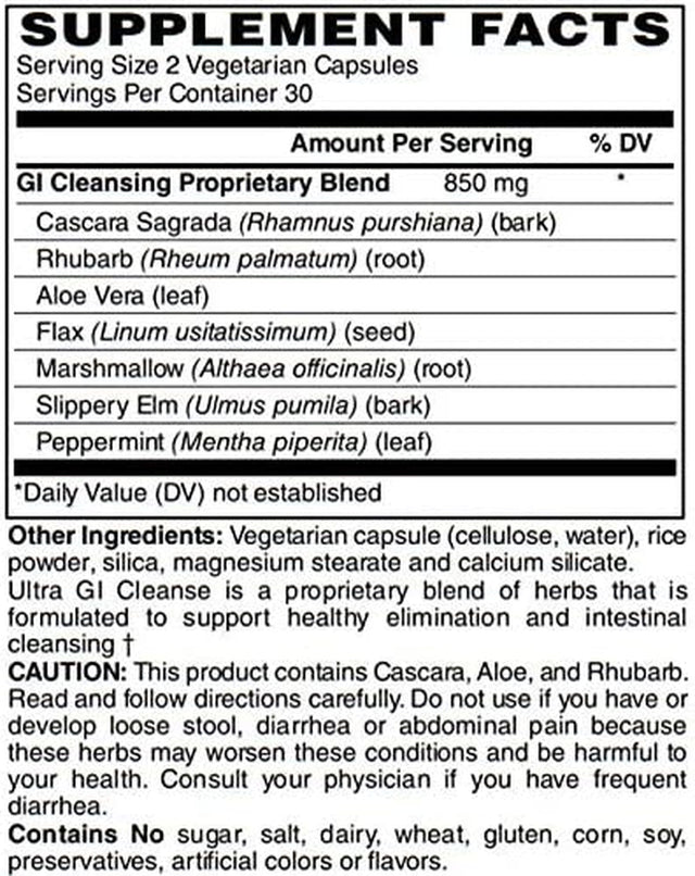 Bariatricpal Ultra GI Cleanse Vegetarian Capsules (60 Count)