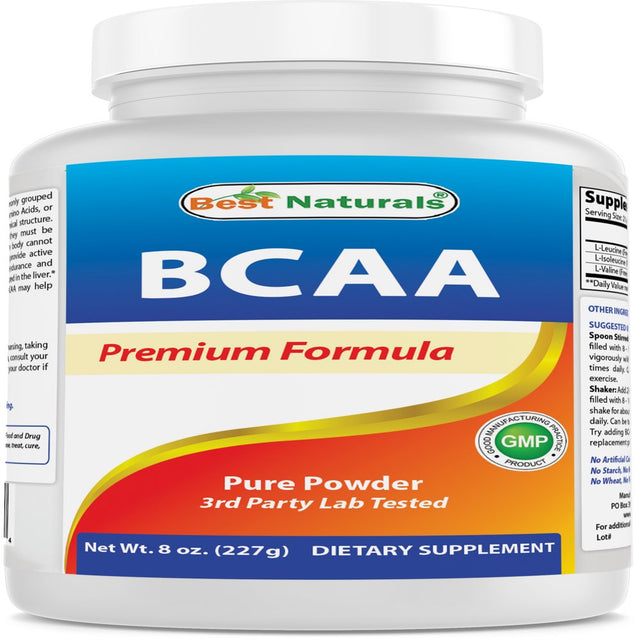 Best Naturals BCAA 8 Oz Powder | Branch Chain Amino Acids Pharmaceutical Grade