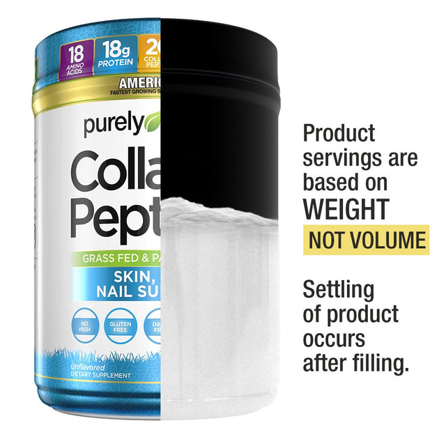 Purely Inspired Collagen Peptides Powder with Biotin, Chocolate, 1.26 Lbs, 23 Servings